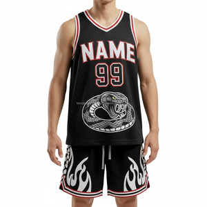 Uniforme de basket-ball pour hommes, réfléchissant, respirant, sur mesure, OEM, vente en gros - Product Image 1