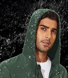 Chaqueta Impermeable y Transpirable de Invierno, Ecológica, con Capucha y Media Cremallera Frontal, Personalizable con Logotipo, Servicio OEM para Hombre - Product Image 4