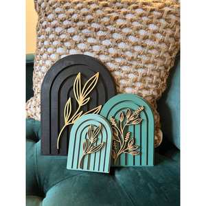 Artistic Leaf <b>Wooden</b> <b>Wall</b> <b>Sign</b> for Living Room Unique Decorative Wood <b>Wall</b> Art - Product Image 3