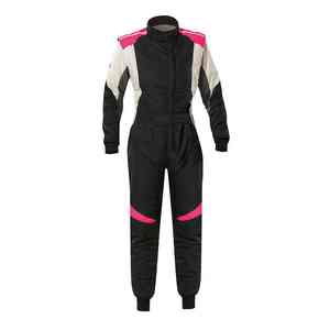 ชุดแข่งรถสีชมพูสำหรับผู้หญิง ระบายอากาศได้ดี ชุดโกคาร์ทแบบเต็มตัว ชุดมืออาชีพสำหรับผู้หญิงในกีฬาแข่งรถ ชุดขับรถบนสนามแข่ง - Product Image 2