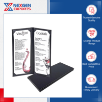 Nexgen Menyediakan Sampul Menu Kulit PU Buatan Tangan, Tahan Lama, Ukuran Kustom, Grosir untuk Hotel, Bar & Restoran - Tersedia OEM/ODM