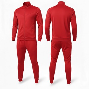 Ensemble de survêtement streetwear personnalisé pour homme, veste zippée intégrale et pantalon de jogging, coupe classique, écologique, respirant, séchage rapide, léger - Product Image 1