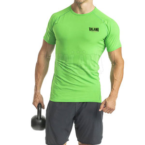 T-shirts de sport pour hommes respirants et écologiques, coupe ajustée, taille personnalisée, tissu Spandex/Polyester, service professionnel OEM/ODM - Product Image 2