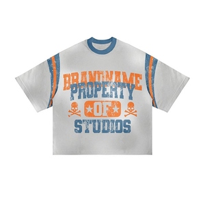 Ensemble tendance 2 pièces personnalisé été 2026 avec logo sérigraphié, short délavé et t-shirt à col rond - Product Image 4