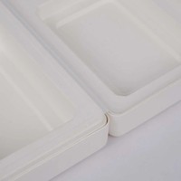 Boîte d'emballage en pulpe moulée en bagasse écologique biodégradable pour les soins de la peau et les parfums de luxe