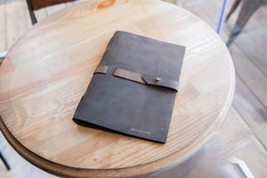 Porte-menu en cuir pliable de luxe, durable, pour restaurant, café, hôtel, avec logo personnalisé, design rechargeable, LMC-0062 - Product Image 6