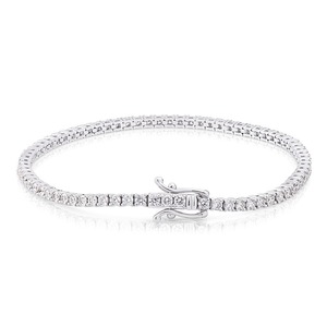 Pulsera de Diamantes de Laboratorio en Oro Blanco con Corte Redondo, Joyería Fina de Lujo - Product Image 3