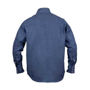 Chemise en denim résistant aux flammes 100% coton-7 oz Vêtements de sécurité moyens (Denim Blue) - Product Image 2