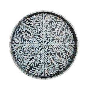 Plateau de service de luxe en nacre, fait main, incrusté de coquillages, plateau décoratif pour la maison, l'hôtel, le restaurant, pour le service et les cadeaux - Product Image 1