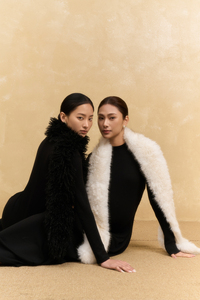 Robe noire en maille extensible à col roulé, manches classiques, boutonnée, style minimaliste et simple, ODM OEM - Product Image 6