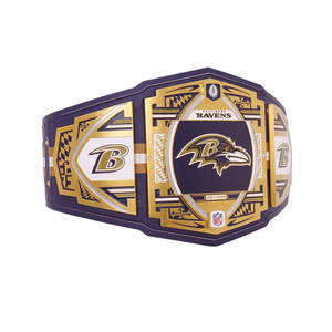 Cinturón de Campeonato WWE Legacy Personalizable de los Baltimore Ravens para Fanáticos Americanos, Hecho de Latón y Cuero - Product Image 4