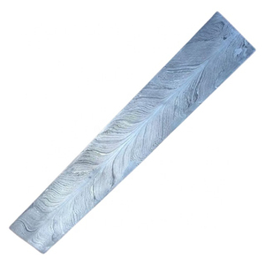 Billets droits en acier Damas à motifs, construction professionnelle durable pour le travail des métaux, 12 pouces x 2 pouces x 4 mm - Product Image 5