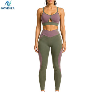 Conjunto de Yoga de 2 Piezas para Mujer, de Alta Calidad, Transpirable, Ecológico, en Tela de Spandex/Poliéster, para Gimnasio, Fitness y Uso Diario - Product Image 3