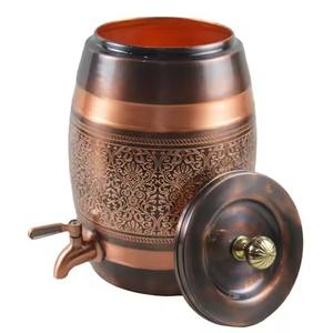 <b>High</b> Quality Copper Water Dispenser Water Storage Container with Tap Ideal for <b>Kitchen</b> Dining <b>Table</b> Office and Restaurant Use - Product Image 6