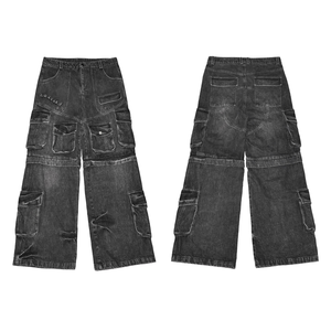 Pantalon cargo multi-poches respirant et imperméable coupe skinny haut de gamme 2026, style vintage délavé, pour femme, fournisseur pakistanais - Product Image 5