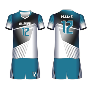 Tenue de volley-ball pour performance athlétique, personnalisable avec logo d'équipe, maillot et short légers pour les matchs - Product Image 5