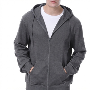 Sudadera con capucha unisex OEM de peso pesado con cremallera completa, forro y efecto desgastado, con logotipo personalizado, estilo urbano premium - Product Image 5