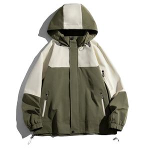 แจ็กเก็ตกันลมมีฮู้ดปรับแต่งได้สำหรับผู้ชายเสื้อกันลมแบบลำลองสำหรับฤดูใบไม้ร่วงและฤดูหนาวชุดใส่กลางแจ้งทุกขนาดทำจากโพลีเอสเตอร์/ ไนลอน - Product Image 3