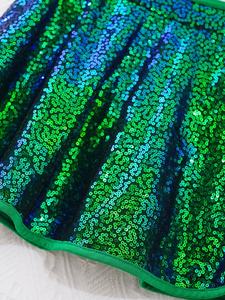 4-14 Kids Girls Cha Cha Latin Dance <b>Suit</b> Crop Tops And <b>Skirt</b> <b>Set</b> For Modern Dance Rumba Skating Stage Performance Competition - Product Image 4