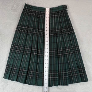 Vintage <b>Skirt</b> Womens Green Plaid Douglas Modern Tartan Wool Pleated <b>Girls</b> School Kilt Uniform - Product Image 5