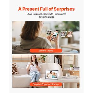 Cornice Digitale con Schermo Touch IPS HD da 10.1 Pollici, 1280x800, Rotazione Automatica Verticale, Memoria 32GB con LAN, Display Fotografico Elettronico - Product Image 6