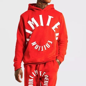 Hot Sale Loose Cotton Tracksuit Heat Transfer Printing Custom Design Acid Wash Soft Fleece Jogger Set Modern Streetwear Fit - Product Image 3