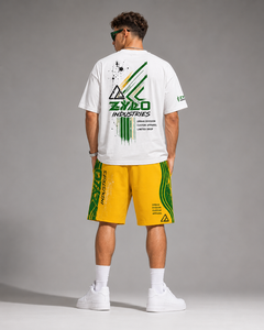 Ensemble de sport deux pièces en coton pour homme, t-shirt et short, style streetwear écologique, prix de gros personnalisé, OEM, prix abordable - Product Image 5