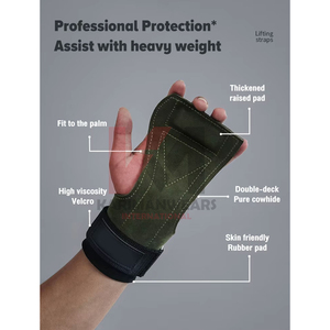 Guantes de Levantamiento de Pesas de Primera Calidad al por Mayor, Resistentes a la Abrasión, de Cuero Sintético, con Logotipo Personalizado - Product Image 3