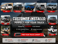 Auvent en aluminium pour Toyota Hilux Rugged X Double Cabine avec kit tout-terrain premium