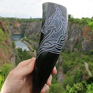 Tazas de Cuerno Natural Hechas a Mano, Grabado Personalizado, Capacidad Personalizada, Aptas para Lavavajillas, para Uso en Restaurantes, Origen Uttar Pradesh - Product Image 1