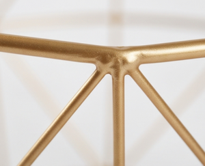 Elegant Geometric Metal Wire <b>Storage</b> <b>Basket</b> <b>Gold</b> Color Modern Design Multi Purpose Neatening Organizer - Product Image 3