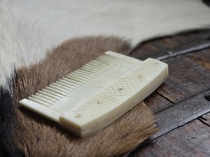 Peigne en os viking médiéval de qualité supérieure, fait main, réplique authentique, cadeau pour reconstitution historique nordique LARP - Product Image 3