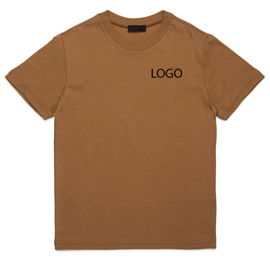 Camiseta para Niños de Color Sólido y Diseño de Logotipo Personalizado, Corte Relajado, Diseño Clásico para Compradores Mayoristas, Precio Accesible, Superventas - Product Image 1