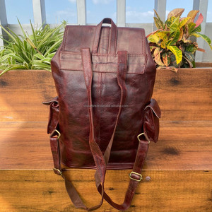 2024 venta al por mayor Vintage cuero genuino viaje hombres escuela lujo portátil mochila Venta caliente clásico lujo alta calidad mochila - Product Image 6