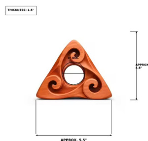 Decoración de Mesa con Nudo Celta Triquetra de Madera Ecológica Hecha a Mano - Tallado de Símbolo Espiritual de 5.5 Pulgadas con Orificio Central de 3 Pulgadas - Product Image 1