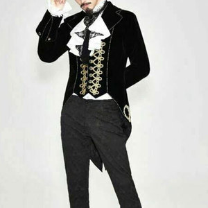 Chaqueta Retro Steampunk Gótica para Hombre, Chaqueta Negra con Cuello en V y Cola de Golondrina, 2026 - Product Image 4