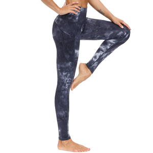 High Waist <b>Tie</b> <b>Dye</b> <b>Leggings</b> Women Full Length Stretch Breathable Yoga Pants Sporty Activewear Seamless Knitted Fit - Product Image 2