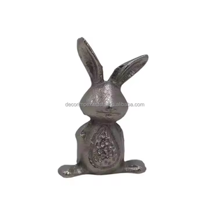 Escultura de conejo Artesanía de metal Decoración Figura Casted Rabbit Event Supply by Decor IMPEX - Product Image 2