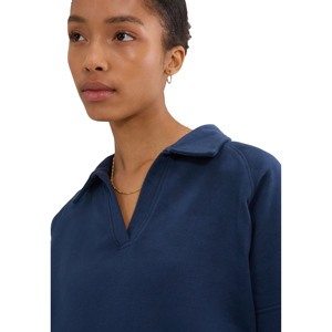 Custom Brand Lined Tie Dye Embroidered Applique Patch Simple Collar <b>Long</b> Sleeve 400g Fleece Cotton <b>Sweatshirt</b> for Women - Product Image 3