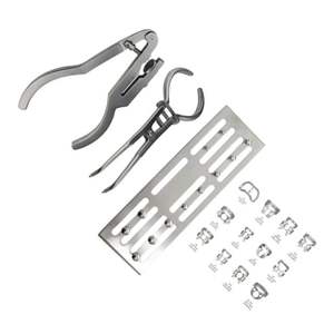 Ensemble de pinces à caoutchouc dentaires en acier inoxydable (11 pièces) - Kit d'instruments chirurgicaux d'isolation endodontique CE ISO par Grip Surgical - Product Image 4