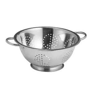 Índia Fabricação Aço Inoxidável Basket Strainer Bowl Basin Colander Arroz Strainer em quantidade a granel