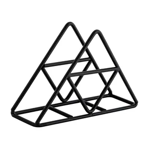 Porte-serviettes moderne brodé à bordure zigzag, designs en acier découpé de créateur, anneaux à serviettes personnalisés faits à la main, Zahid Exports, pour la maison et l'avion - Product Image 4