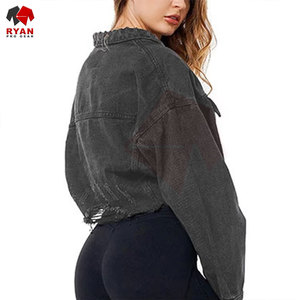 Ryan Pro Gear <b>Customized</b> <b>Denim</b> <b>Jacket</b> For Women Breathable and Comfortable Fabric with <b>Customized</b> Logo OEM Design - Product Image 3