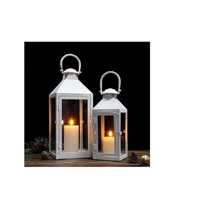 <b>Tall</b> metal candle <b>lantern</b> floor standing design indoor outdoor decor lighting elegant home decorative accent piece - Product Image 1