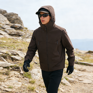 Veste à capuche doublée polaire QUICKSHOW S-5XL, coupe-vent imperméable Ripstop pour activités de plein air, randonnée - Product Image 5