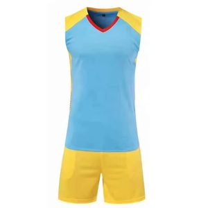 Maillots de volley-ball personnalisés pour hommes, sans manches, avec impression par sublimation, ensemble uniforme masculin - Product Image 5