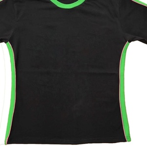 Camiseta de Manga Raglán Rosa y Verde de Alta Calidad para Mujer, Cuello Redondo, Corte Regular, Informal, de Jersey, Spandex, Ecológica - Product Image 3