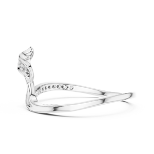 TRENDY CUT LAB GROWN <b>RING</b> <b>SET</b> 18KT SOLID WHITE GOLD RHODIUM PLATED CERTIFIED <b>WOMEN</b> ENGAGEMENT PARTY GIFTING GLAM EVENTS EVERYDAY - Product Image 4