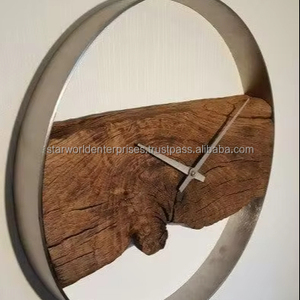 Reloj de pared epoxi de artículos decorativos para el hogar de calidad de madera de hierro estándar para sala de estar, dormitorio y decoración de oficina de la India - Product Image 1