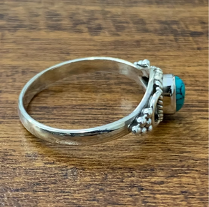 Anillo Boho de Plata de Ley 925 con Turquesa Hecho a Mano en Jaipur (2.7 Gramos), Joyería de Lujo - Product Image 3